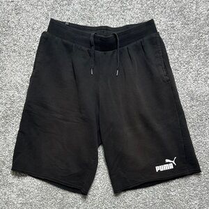 Puma Black Athletic Shorts with Elastic Waistband